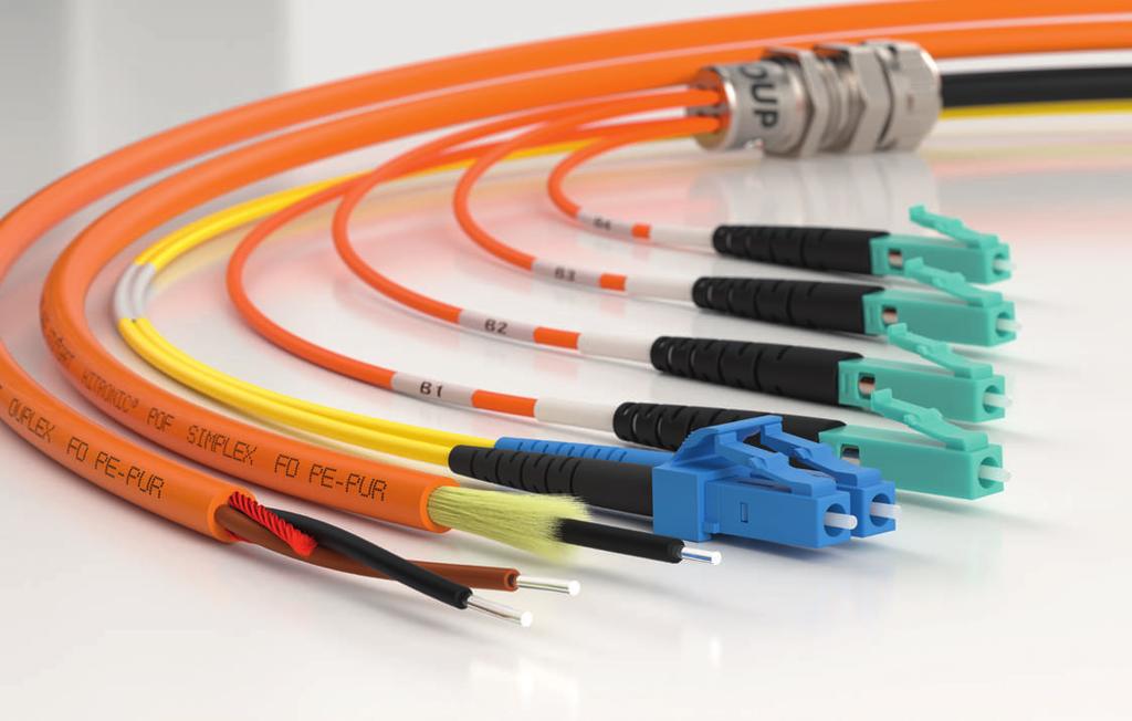 4 HITRONIC Światłowody HITRONIC umożliwiają szybką i bezpieczną transmisję dużych ilości danych. Nawet promieniowanie elektromagnetyczne nie zakłóca takiej transmisji.