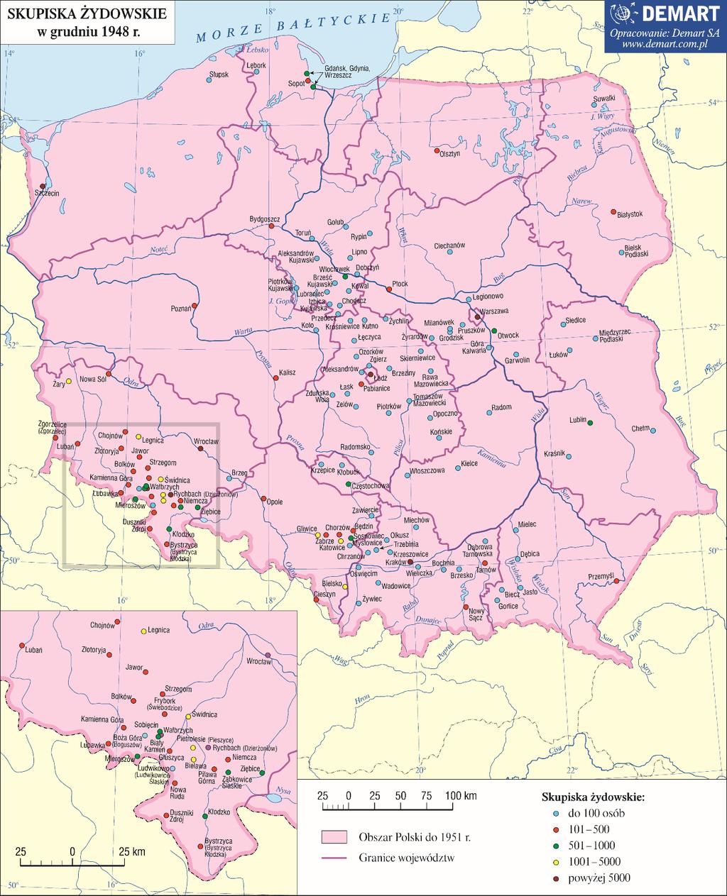 ZAŁĄCZNIK NR 3 Źródło map: Atlas historii Żydów polskich, Warszawa 2010, s.