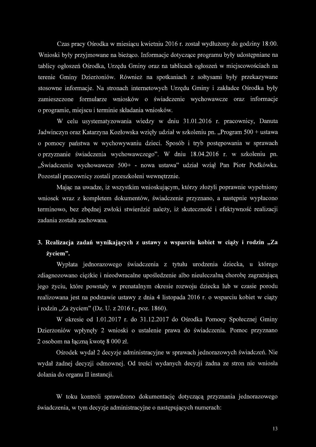 Również na spotkaniach z sołtysami były przekazywane stosowne informacje.