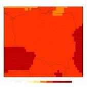 W przypadku pozostałych pór roku wzrost temperatury powietrza będzie niższy niż w zimie.