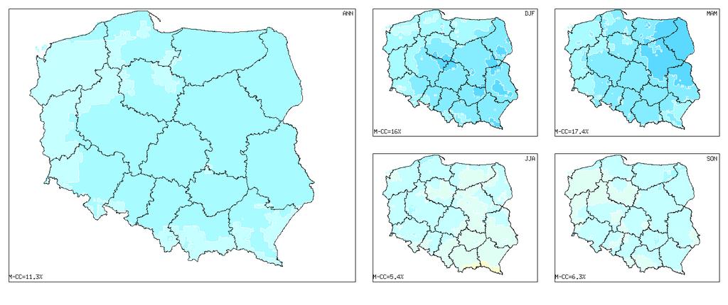 February(Luty) Sezon zimowy MAM March(Marzec), April(Kwiecień), May(Maj) Sezon wiosenny JJA June(Czerwiec), July(Lipiec), August(Sierpień) Sezon letni