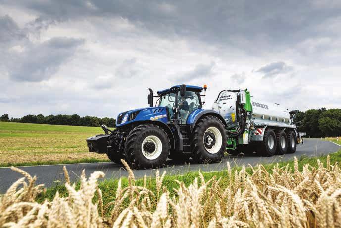 24 HAMOWANIE I UKŁAD NAPĘDOWY Super bezpieczny, super stabilny transport. Dla dzisiejszych, nowoczesnych rolników szybki transport stanowi fundamentalną część pracy.