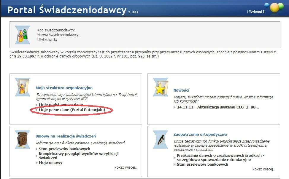 Instrukcja dotycząca uzupełnienia danych apteki/punktu aptecznego w Portalu Potencjału Poniższa instrukcja ma na celu umożliwienie sprawnego i bezbłędnego wypełnienia danych aptek /