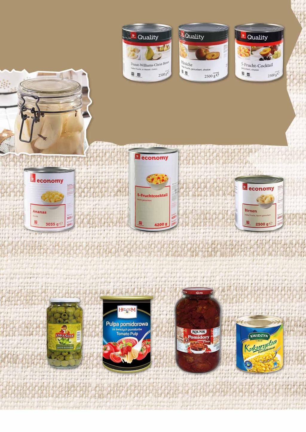 Żywienie zbiorowe GRUSZKA WILLIAMS POŁÓWKI W WODZIE 2650 ML 52134434 5252 19.91 z VAT 21.50 BRZOSKWINIE POŁÓWKI W SYROPIE 2650 ML 35048313 5298 18.26 z VAT 19.