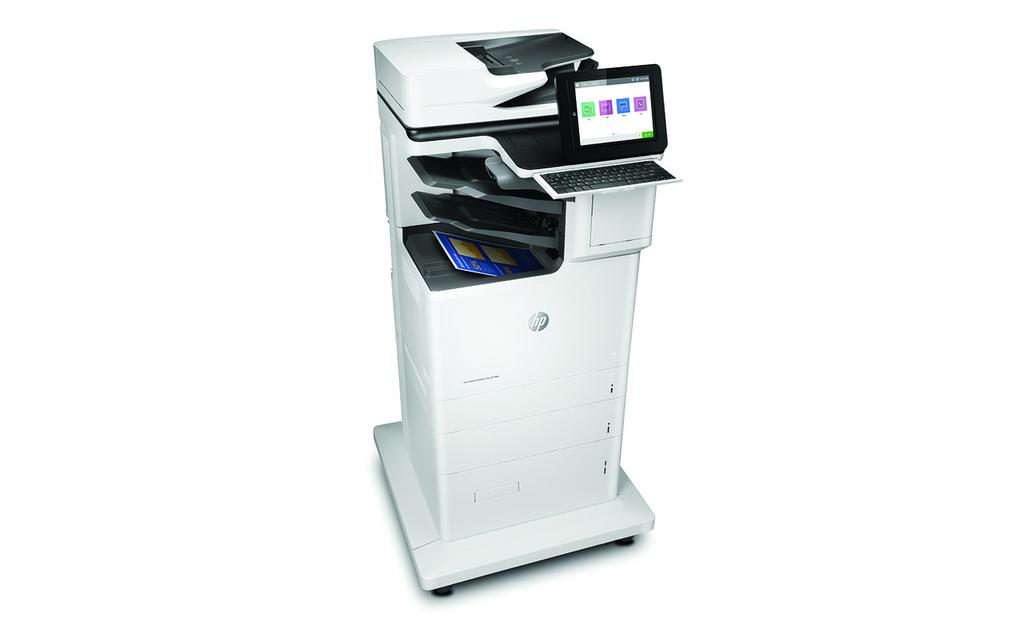 Dane techniczne Urządzenie wielofunkcyjne HP Color LaserJet Enterprise Flow M8z Szczytowa wydajność i bezpieczeństwo.