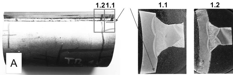 hybrid-welded: fibre laser+mag P235GH, ø44,5 x 3,2 + 8,0 x 80,0 Możliwości spawania hybrydowego Laser+MAG Centrum