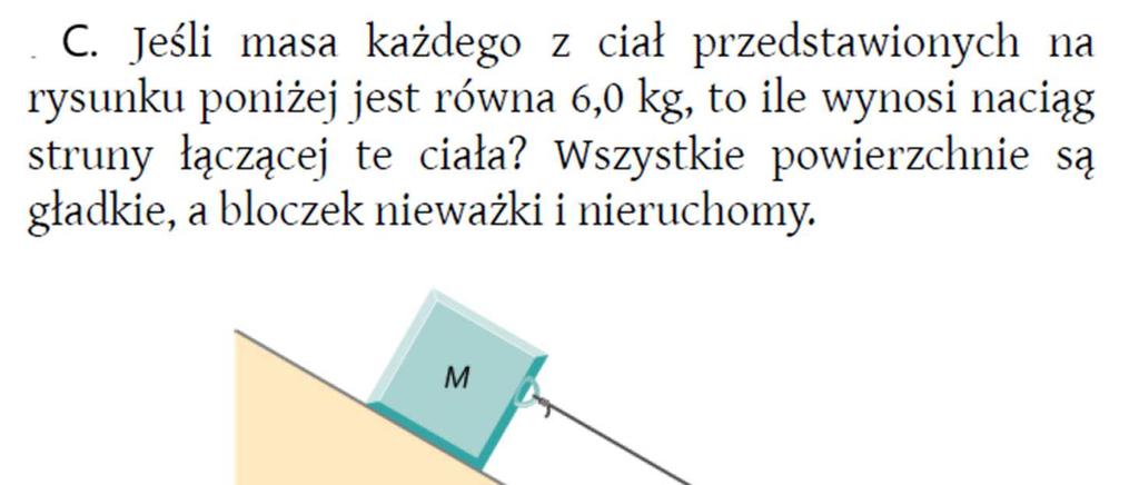 Jaką prędkość będzie miał podczas zsuwania się w dół po przebyciu drogi S/2 i kiedy zsunie się z równi?