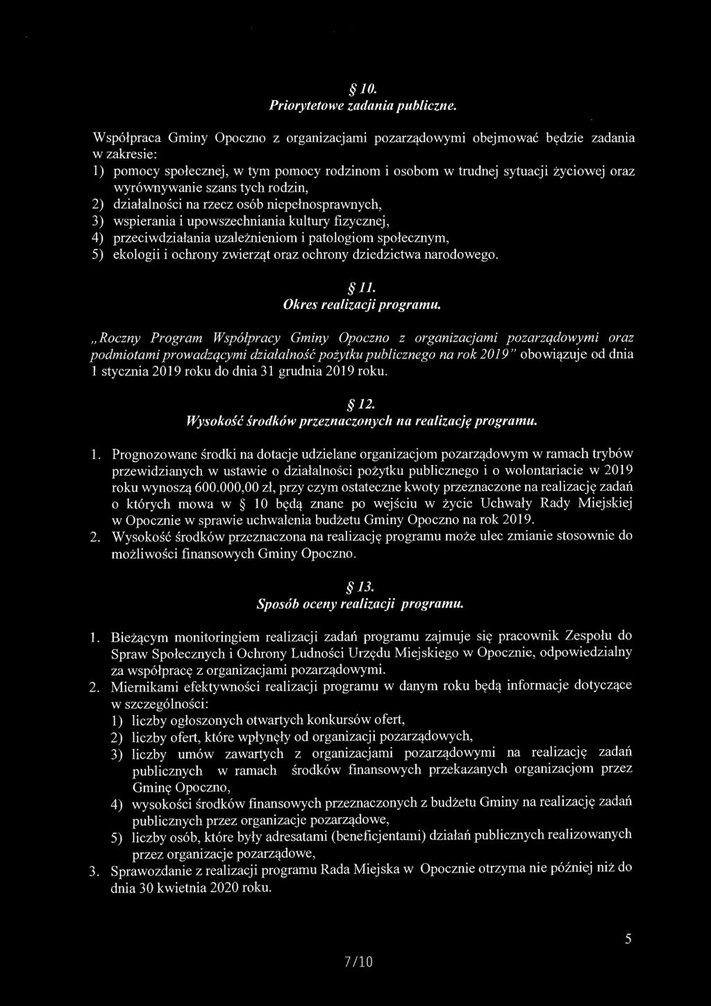. ' 10. Priorytetowe zadania publiczne.