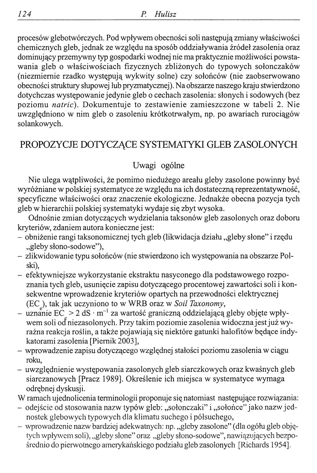 124 P. Hulisz procesów glebotwórczych.