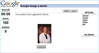 Adnotacja obrazów: Google Image Labeler Dwuosobowa gra internetowa (online: 2006 2011, wcześniej ESP Game) Cel: przypisanie etykiet do obrazka; dane wprowadzone przez graczy wspomagały wyszukiwarkę