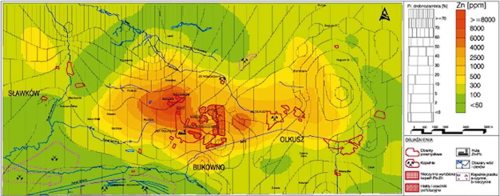 S³awkowa, Bukowna i Olkusza (lata2000 2001) kriging zwyczajny (blokowy) 126 Barbara Namys³owska-Wilczyñska,