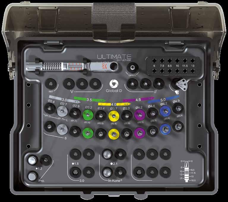 Kaseta chirurgiczna ULTIMATE Protokół chirurgiczny ULTIMATE oferuje wspólny protokół pracy z implantami In-Kone PRIMO i In-Kone Universal.