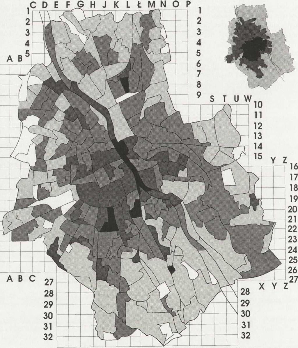 outer urban zone, and outskirts show n on the scheme in the upper