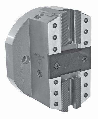 2-JAW STATIC CHUCK 2- SZCZĘKOWY UCHWYT NIEOBROTOWY Z MOCOWANIEM MECHANICZNYM Type / Typ 2101-215 G+H (on request / na zamówienie) Code No / Kod Nr 0642 521 016 400 2 - jaw power chuck without through
