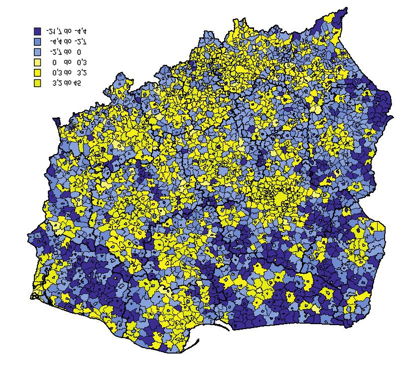 The influence of migrations... 127 Figure 1. Average yearly migration balance for 1000 inhabitants in the years 2006-2016 Poznañ with 540,000 inhabitants and Tricity with 748,000 inhabitants.