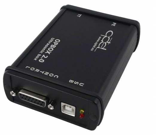 OPBOX ver.0 USB.0 Mini Ultrasonic Box with Integrated Pulser and Receiver Przedsiębiorstwo BadawczoProdukcyjne OPTEL Sp.