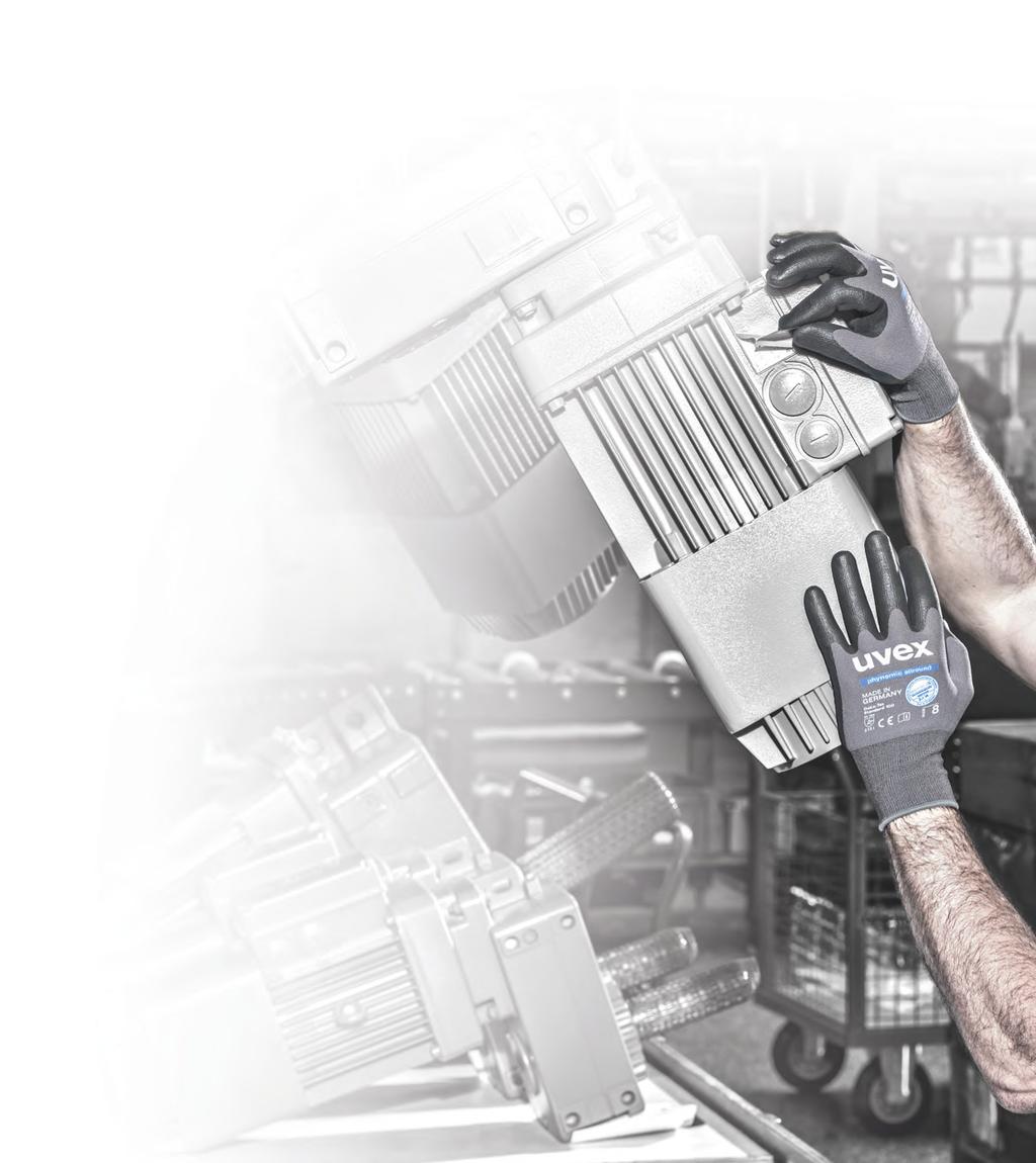 Innowacyjne rękawice ochronne Made in Germany Wiedza i doświadczenie w zakresie produkcji i technologii Centrum wiedzy uvex w niemieckim Lüneburgu, gdzie produkowane są rękawice ochronne Wiedza