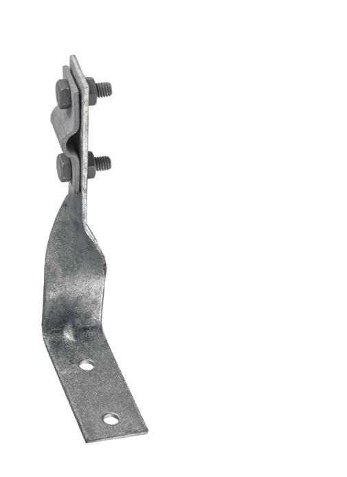 and-iron - band-iron Uchwyty Kątowe / = 120 / 70 mm R.8296 Uchwyty kątowe służą do prowadzenia drutu odgromowego nad powierzchnią chronioną.