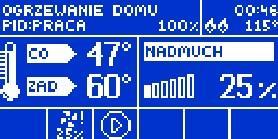 75OC. II.9. Rankinis darbas Reguliatorius turi Rankinio darbo modulį, kuris įsijungia tik tuomet, kai katilas yra užgesintas.