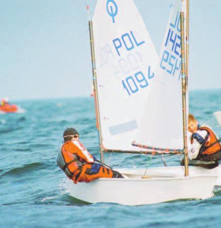 KLASA OPTIMIST KLASA OPTIMIST jednoosobowa klasa mi dzynarodowa dla dzieci do 15 lat d ugoêç 2,3 m szerokoêç 1,13 m pow.