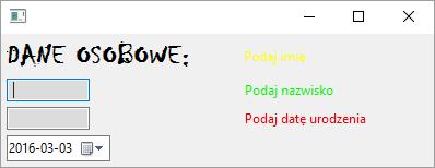 Po zmianie: labeldaneosobowe=new Label(shell, SWT.NONE); labeldaneosobowe.settext("dane OSOBOWE:"); labeldaneosobowe.setfont(new Font(Display.