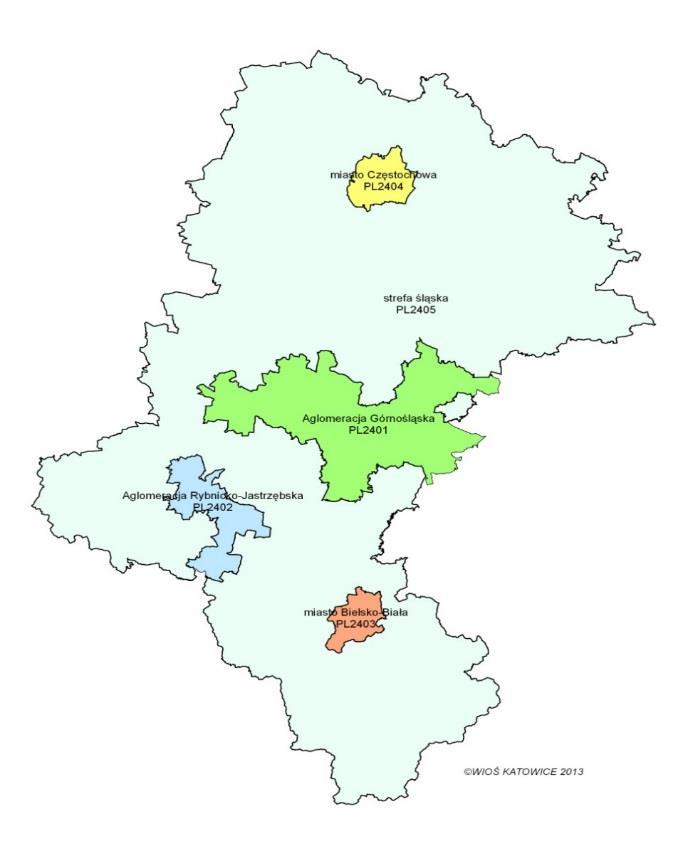 OCENA JAKOŚCI POWIETRZA W WOJEWÓDZTWIE ŚLĄSKIM Roczne oceny jakości powietrza wykonywane są od 2002 roku, a