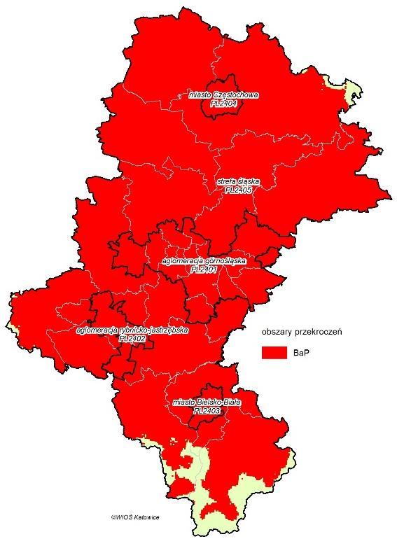 OCENA JAKOŚCI POWIETRZA ZA 2017 ROK WG KRYTERIUM