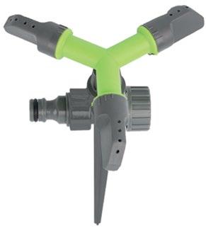 STANDARD SPRAY GUNS & SPRINKLERS / PISTOLETY NAWADNIAJĄCE I ZRASZACZE 3600 packaging/opakowanie: tie card/tekturka 3600 rotating sprinkler for garden with plastic spike. Range of spray 11 m.