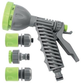 material/materiał: ABS+POM 8F, SPRAY GUN WITH A SET OF QUICK CNECT PIECES 1/2 PISTOLET