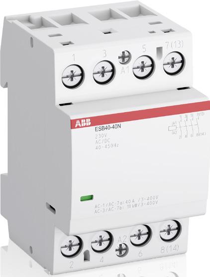 Styczniki instalacyjne ESB0..N 0 A, AC- / AC-a Sterowanie napięciem przemiennym/stałym CDC00V00 Opis Styczniki instalacyjne ESB0.