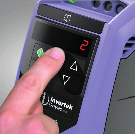 Prosty wybór makra aplikacyjnego Makra Aplikacyjne Zmiana trybu w celu szybkiego dopasowania parametrów Optidrive E3 do