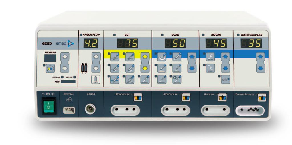 other accessories emed diathermies 87 100-008-T Electrosurgical Unit ES350 with argon and ThermoStapler Aparat Elektrochirurgiczny ES350 z modułem argonowym i ThermoStapler