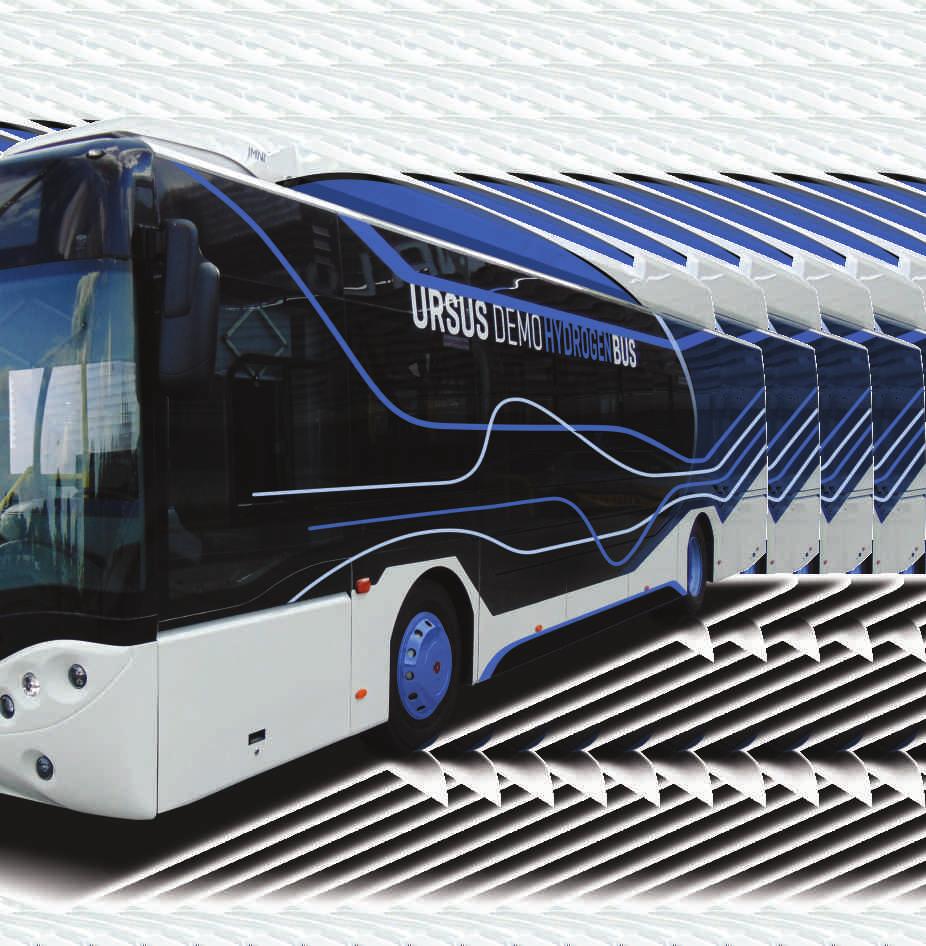 Autobus zasilany wodorem łączy w sobie zalety pojazdów z silnikiem diesla i elektrycznych.