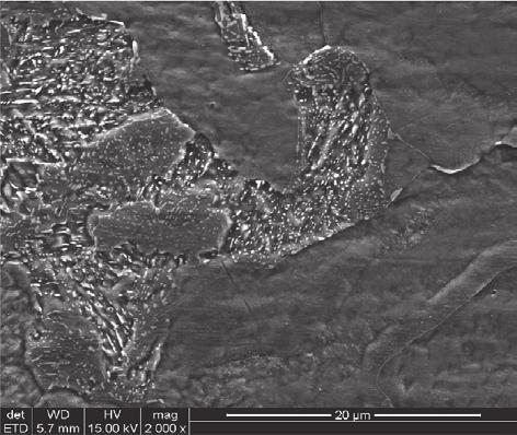 whose degree of structure degradation after operation was the greatest, are shown.