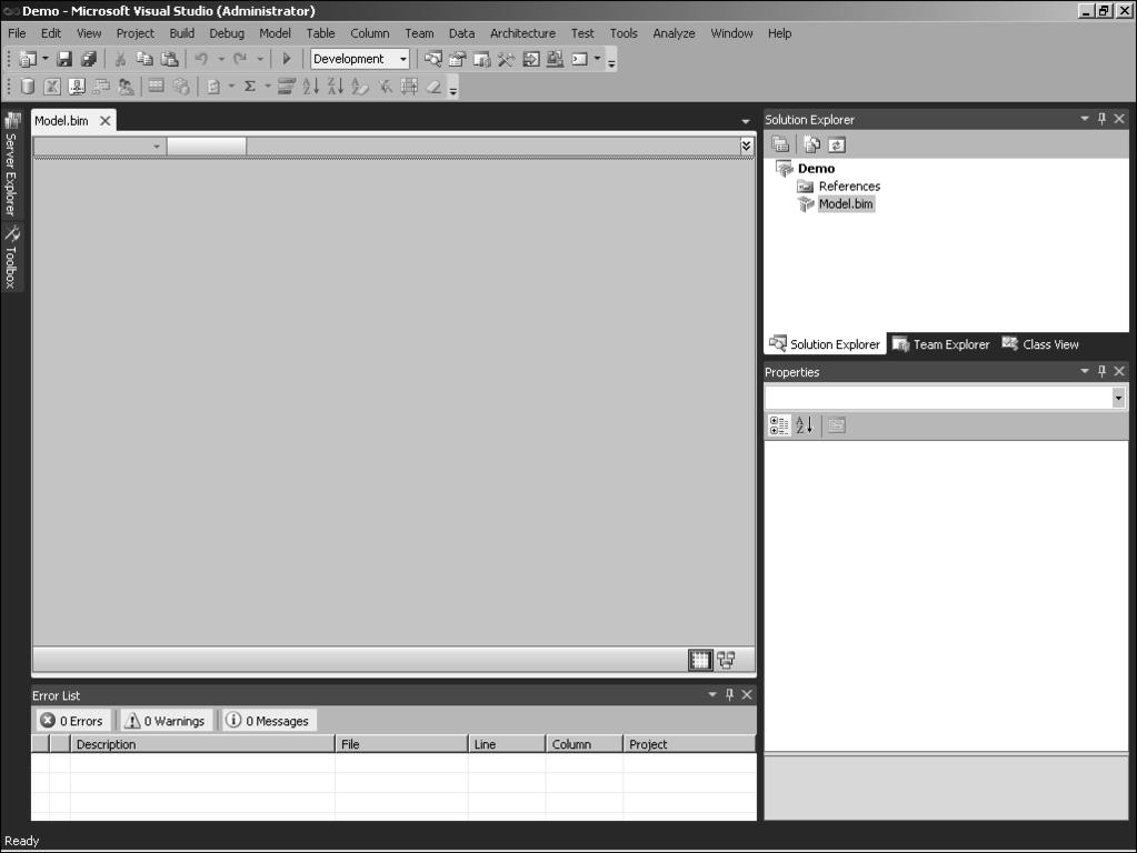 Praca z narzędziami danych SQL Server 41 Przycisk Show All Files Panel Solution Explorer RYSUNEK 2-18 Okienko Solution Explorer