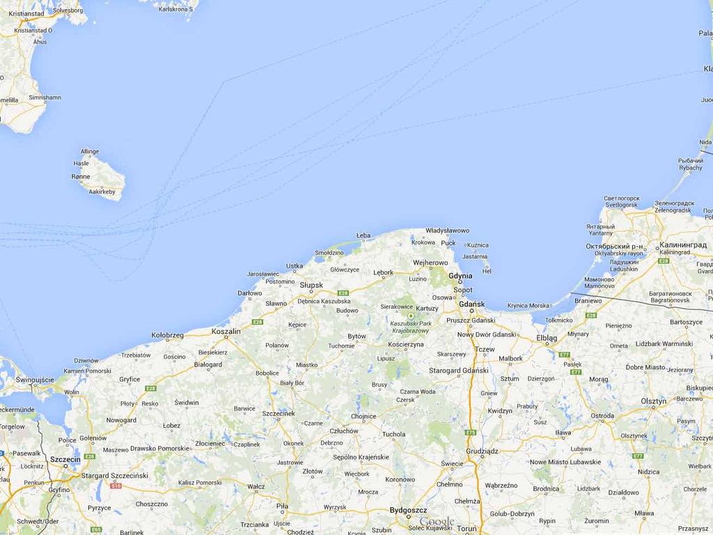 Polish coast of