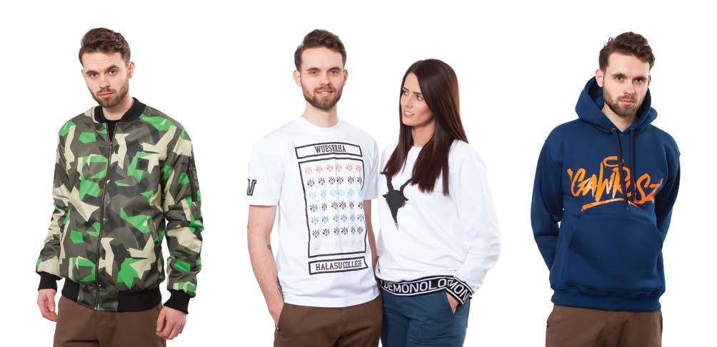 7 W ulicznej kolekcji odzieży proponujemy luźne T-shirty, różnego rodzaju bluzy oraz spodnie chino, jeans lub joggery szyte i zdobione wg projektów Klienta.