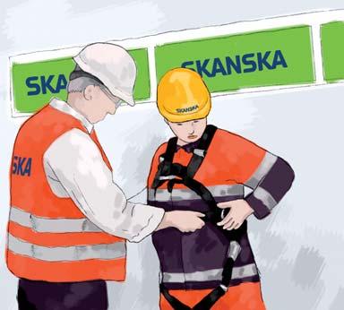 W przypadku pytań lub wątpliwości skontaktuj się z najbliższym specjalistą BHP lub wejdź na: www.skanska.pl/bhp, one.skanska/bhp Roboty na dachach 2.