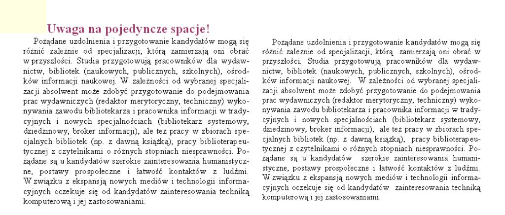 Oddzielaj słowa