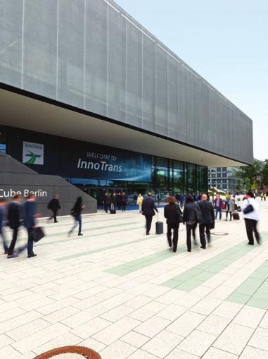 InnoTrans 2018 Oferta targowa Wspaniałe impulsy dla przyszłej mobilności InnoTrans, wiodące w świecie międzynarodowe targi technologii transportu zajmują imponującą powierzchnię 200,000 m 2 (brutto).