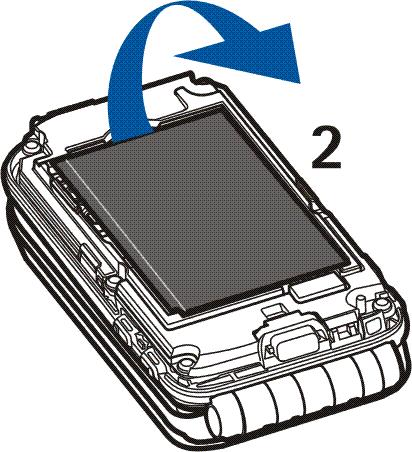 2. Unie i wyjmij bateriê z telefonu (2). 3.