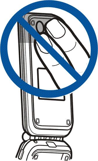 Uwaga: tak jak w przypadku ka dego innego urz±dzenia nadawczo-odbiorczego, nie dotykaj bez potrzeby anteny w³±czonego telefonu.