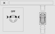 Kontrolka przycisku gaśnie i pojawia się sygnał dźwiękowy. Kierowca przejmuje kontrolę nad pojazdem. Na postoju, aby włączyć system Park Assist: F Nacisnąć ten przycisk.