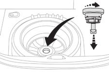 W razie awarii Chowanie koła F Położyć koło na swoim miejscu. F Odkręcić o kilka obrotów środkową żółtą śrubę, a następnie założyć śrubę na środek koła.