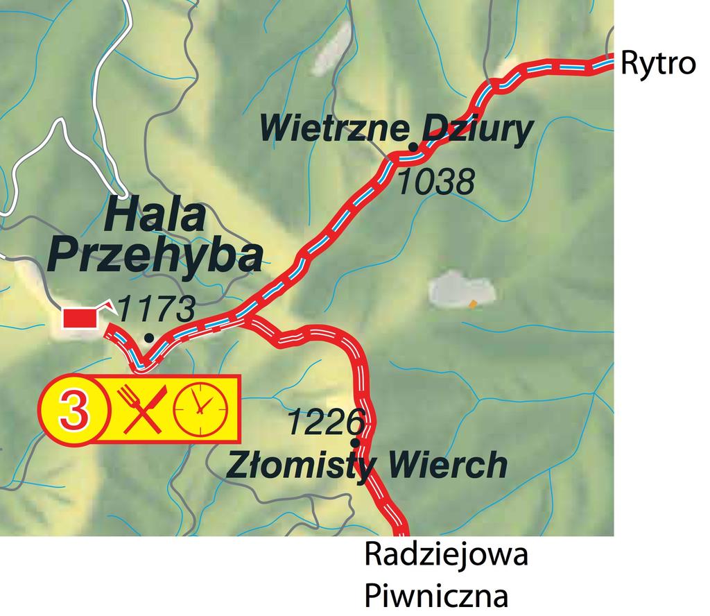 AGRAFKA: Do schroniska - punktu serwisowego dobiegamy niebieskim szlakiem z
