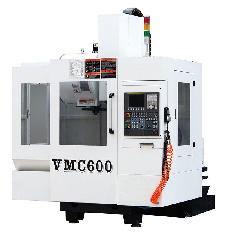 FREZARKI CNC 139000 zł netto VMC600 Model VMC600 Przesuw stołu (X/Y/Z) [mm] 600x400x400 Wymiary stołu [mm] 750x420 Rowki T-owe [mm] 3/14/100 Maksymalna ładowność stołu [kg] 200 Odległość wrzeciona do