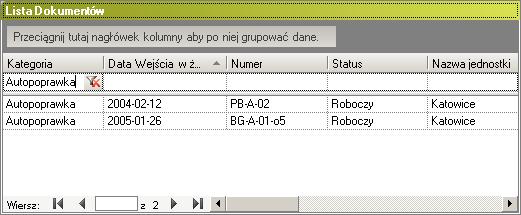 Zwiń / Rozwiń wszystkie grupy Rysunek 22. Filtrowanie w kolumnie Kategoria dla słowa kluczowego Autopoprawka Ta opcja menu kontekstowego zwija lub rozwija grupowania utworzonych na liście.