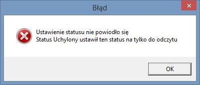 pierwszej kolejności (rys. 30). Np. Nie można zmienić statusu na Zamknięty o ile wcześniej nie zapisano dokumentu. 2.5.3. Wyniki weryfikacji Rysunek 30.