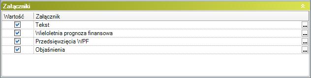 Tekst umożliwia wprowadzenie tekstu uchwały wraz z uzasadnieniem, Wieloletnia prognoza finansowa umożliwia wprowadzenie wielkości do wieloletniej prognozy finansowej w postaci tabelarycznej,