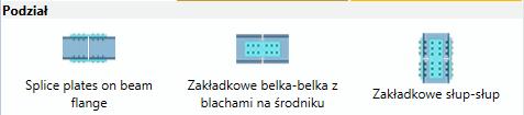 zostały opracowane trzy szablony tego połączenia: